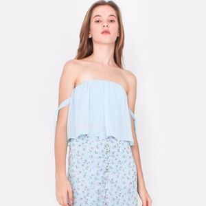 allegro Venture Crop Top in sky blue